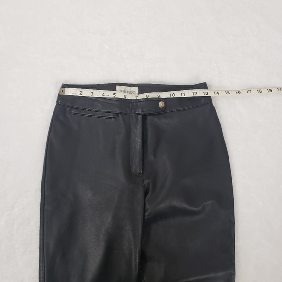 Hugo Buscati Soft Supple Leather Black Pants 6 - Picture 14 of 16